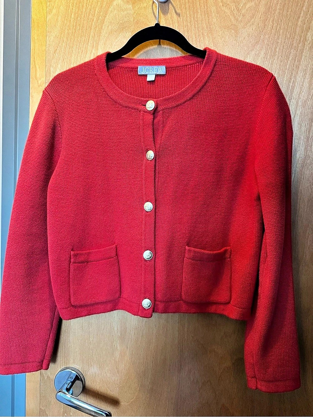 J.CREW Cardigan jacket in vintage wool blend Red